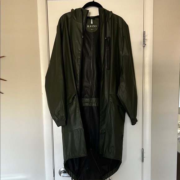 Rains Men's Green Waterproof Jacket - Picture 1 of 6